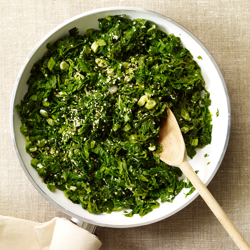 Photo of Mustard greens with garlic and ginger by WW