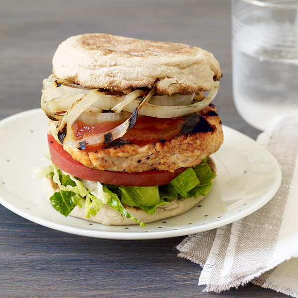 WeightWatchers.com: Weight Watchers Recipe - BBQ Turkey Burgers with Grilled Onions