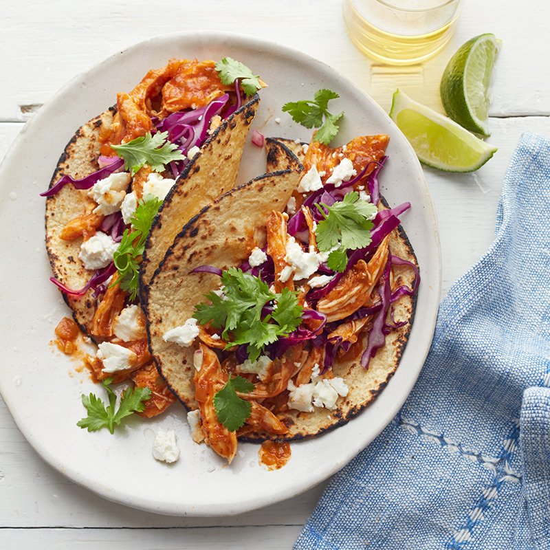 Photo of Spicy chicken soft tacos with goat cheese by WW