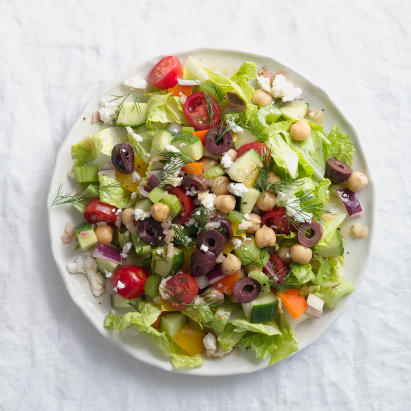 Photo of Greek chopped salad with feta and olives by WW
