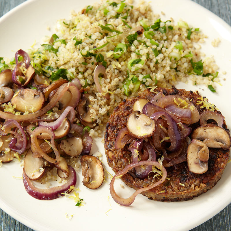 Photo of Veggie Burger with Sautéed Vegetables & Quinoa by WW