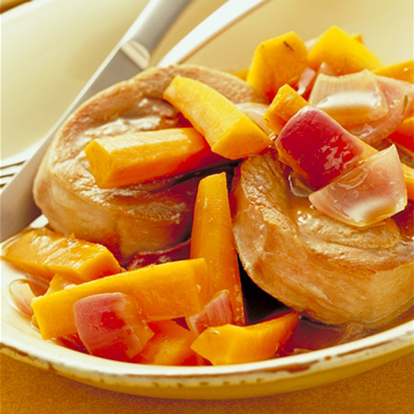 Dinde avec carottes rôties au miel