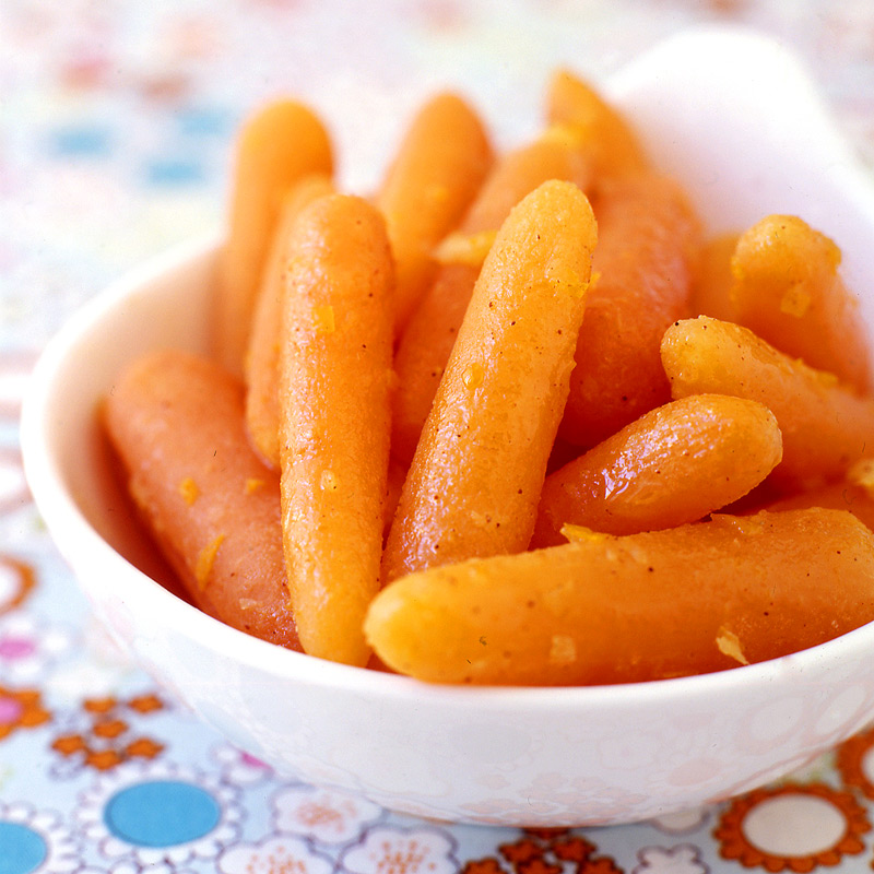 Petites carottes rôties sucrées à l’orange