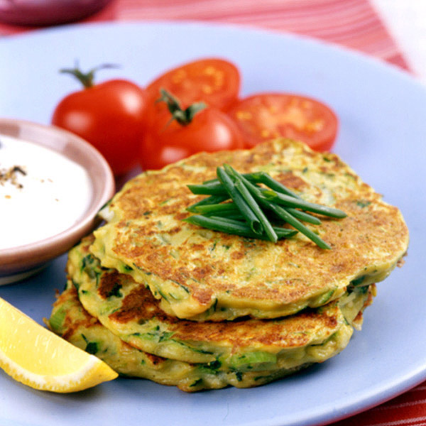 Zucchini and Soy Cheese Pancakes