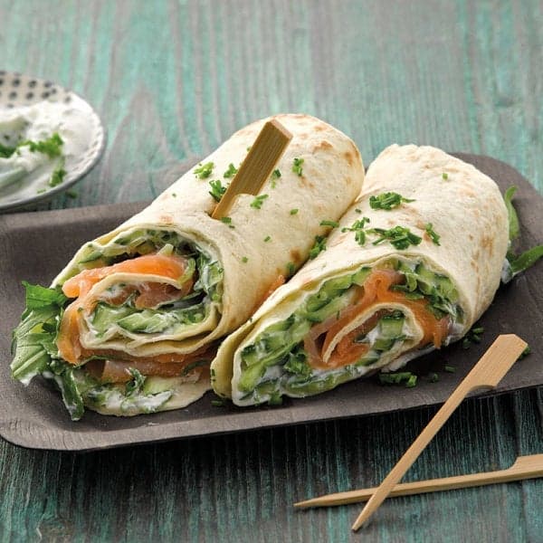 Wrap de saumon et crème de skyr