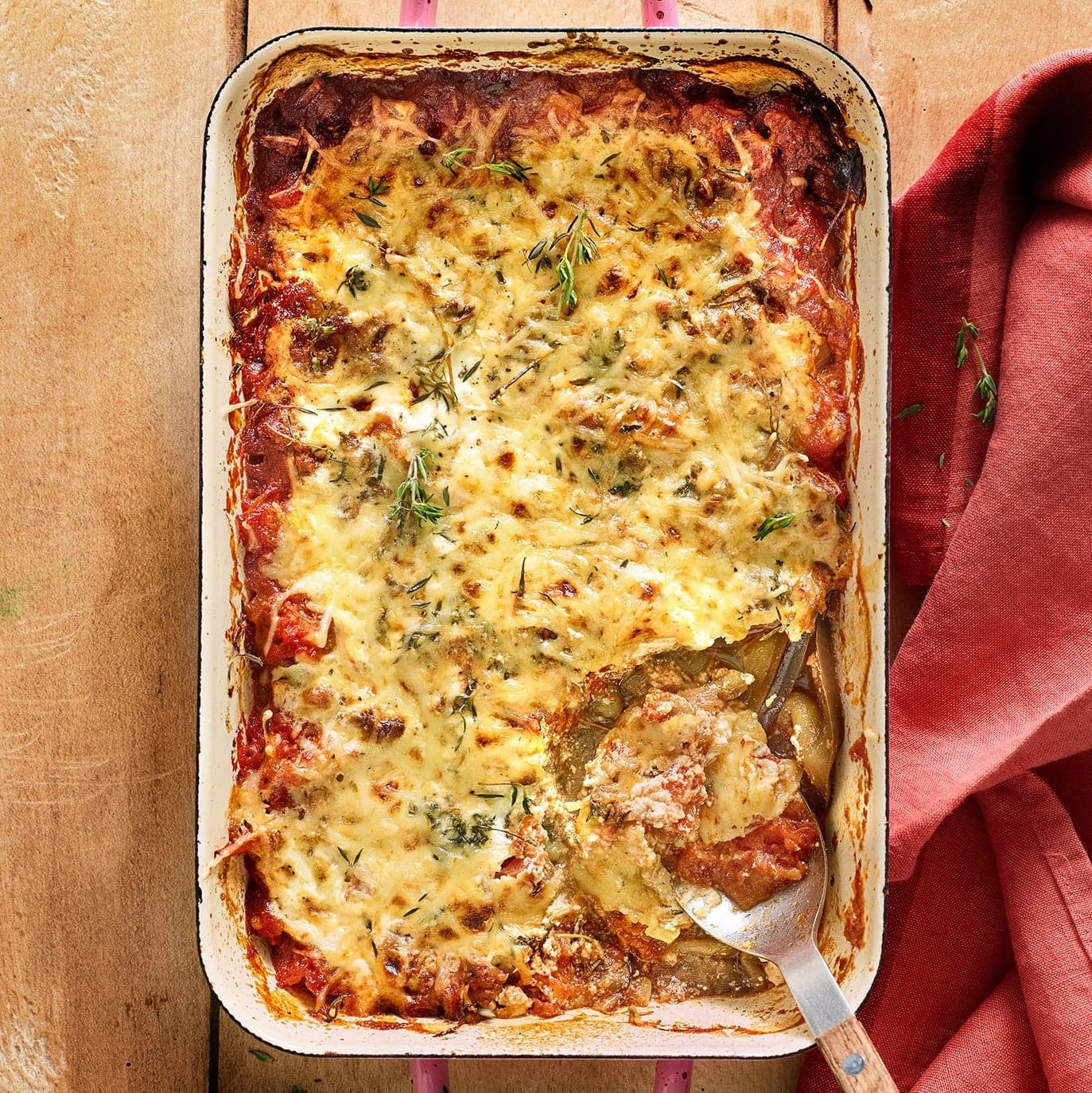 Aubergine gratinée à la bolognaise