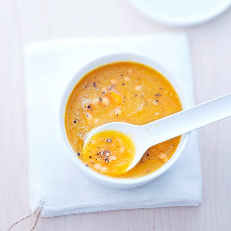 Karottensuppe mit Linsen