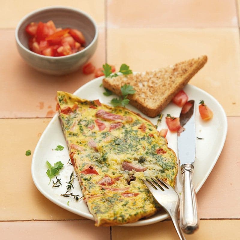 Frühstücksomelette mit Gorgonzola