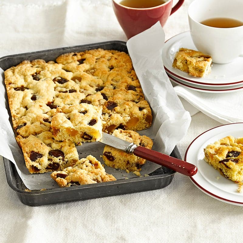 Date, coconut and ginger slice