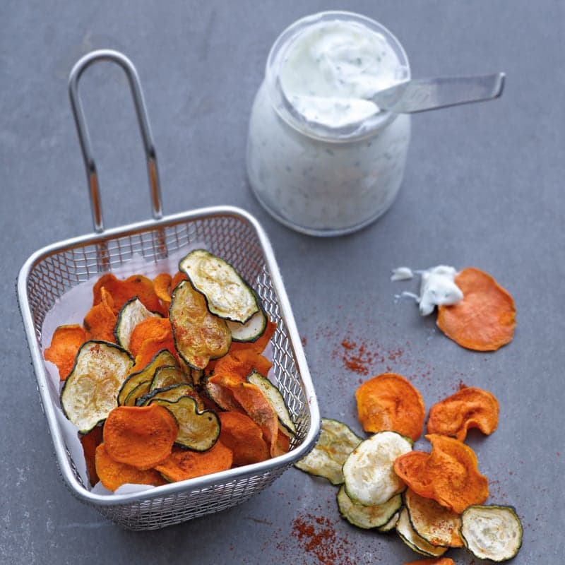 Gemüsechips mit Dip