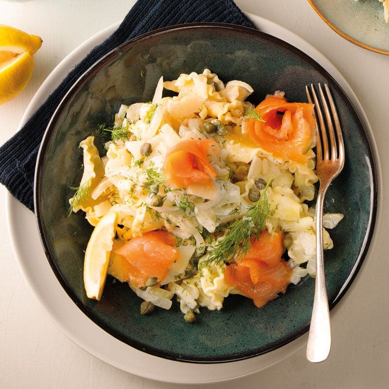 One-Pot-Pasta mit Lachs