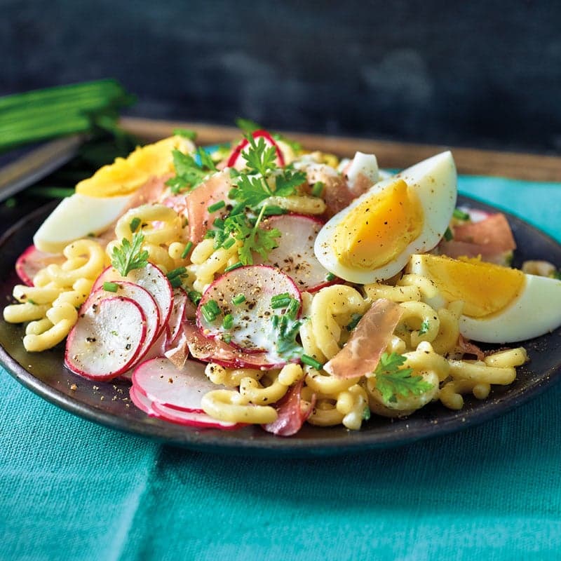 Spaghettisalat mit Radieschen