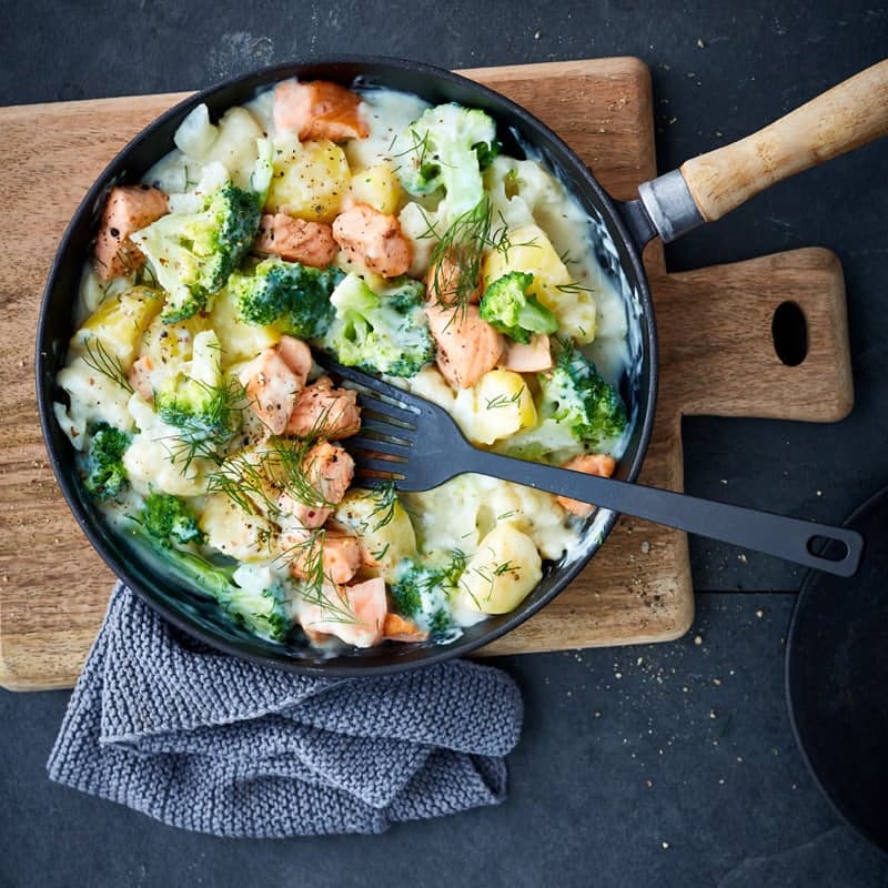 Kartoffel-Lachs-Pfanne