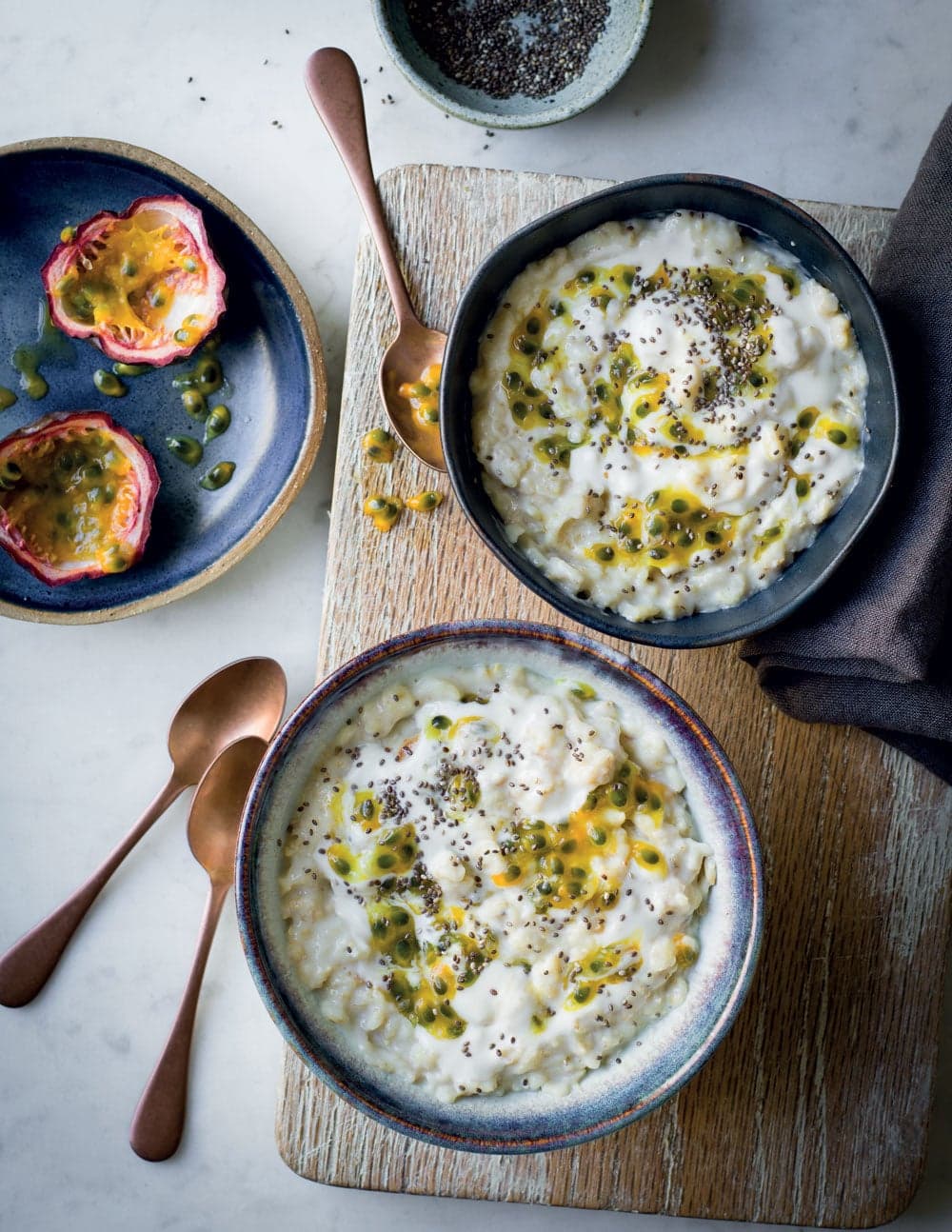 Porridge noix de coco et graines de chia