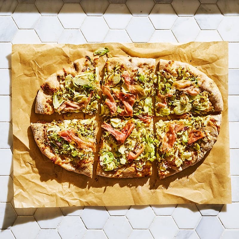 Brussels Sprouts & Prosciutto Pizza