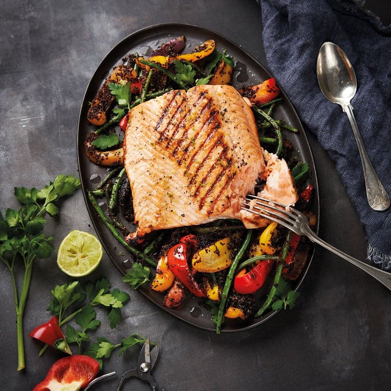 Limettenlachs mit Quinoasalat