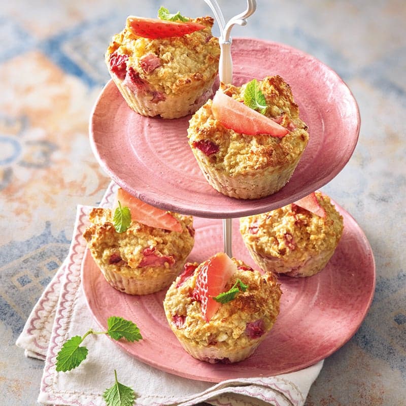 Hüttenkäse-Erdbeer-Muffin