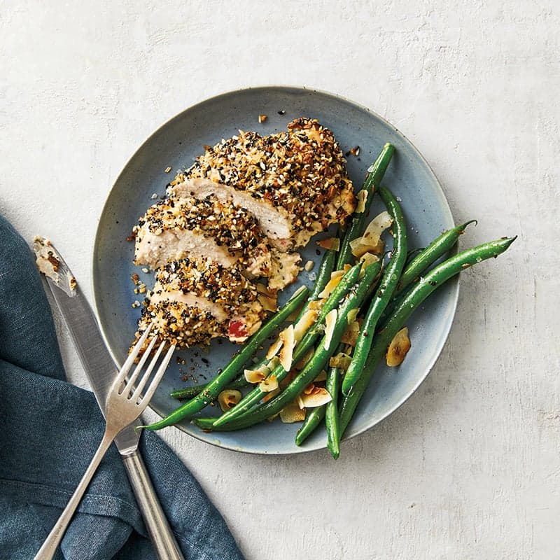 Everything Chicken Stuffed with Scallion Cream Cheese