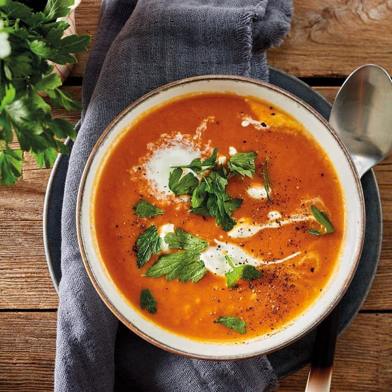 Karotten-Paprika-Suppe mit Ingwer