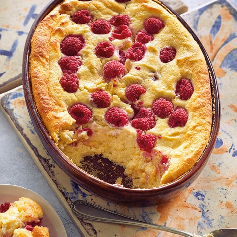 Himbeer-Grieß-Auflauf