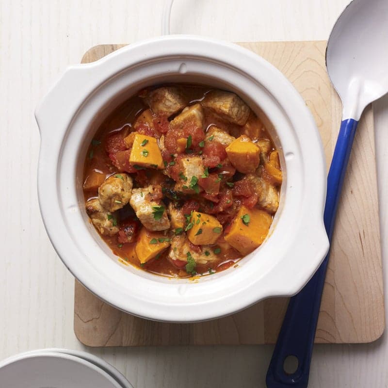 Cuban-style pork and sweet potato slow cooker stew