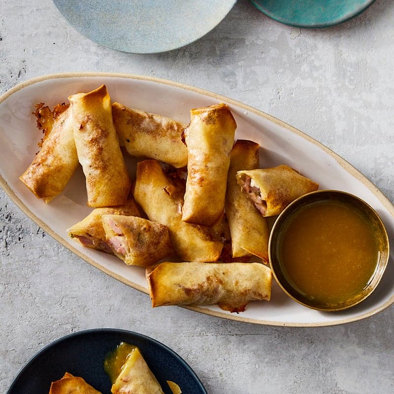 Croque Monsieur Egg Rolls