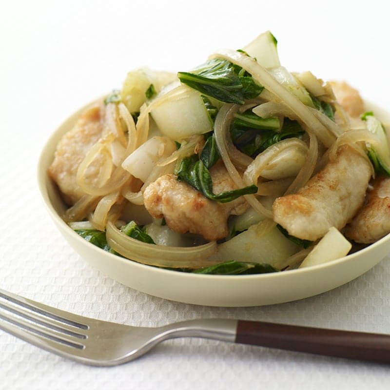 Sesame chicken and bok choy stir-fry