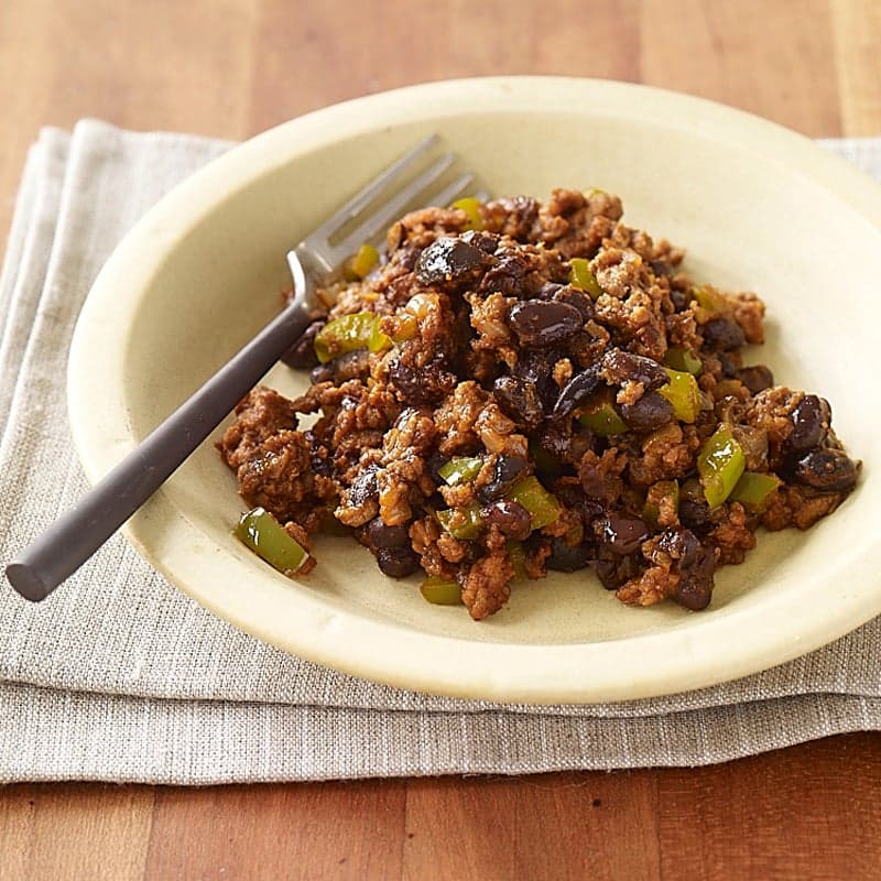 Slow cooker picadillo with black beans