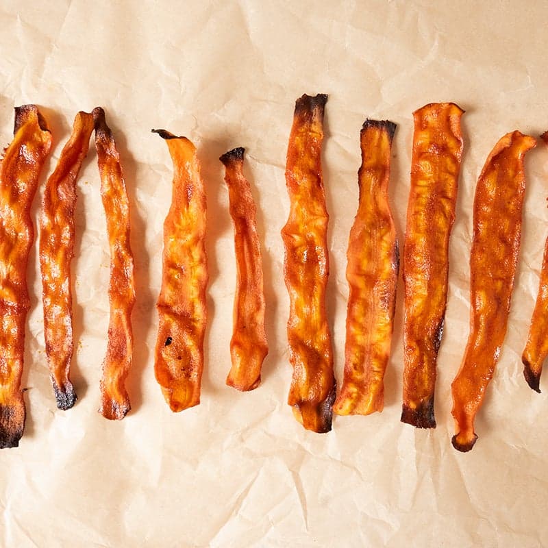 Vegan carrot bacon