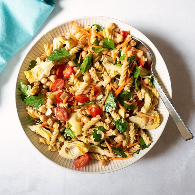 Double-Chickpea Pasta Salad